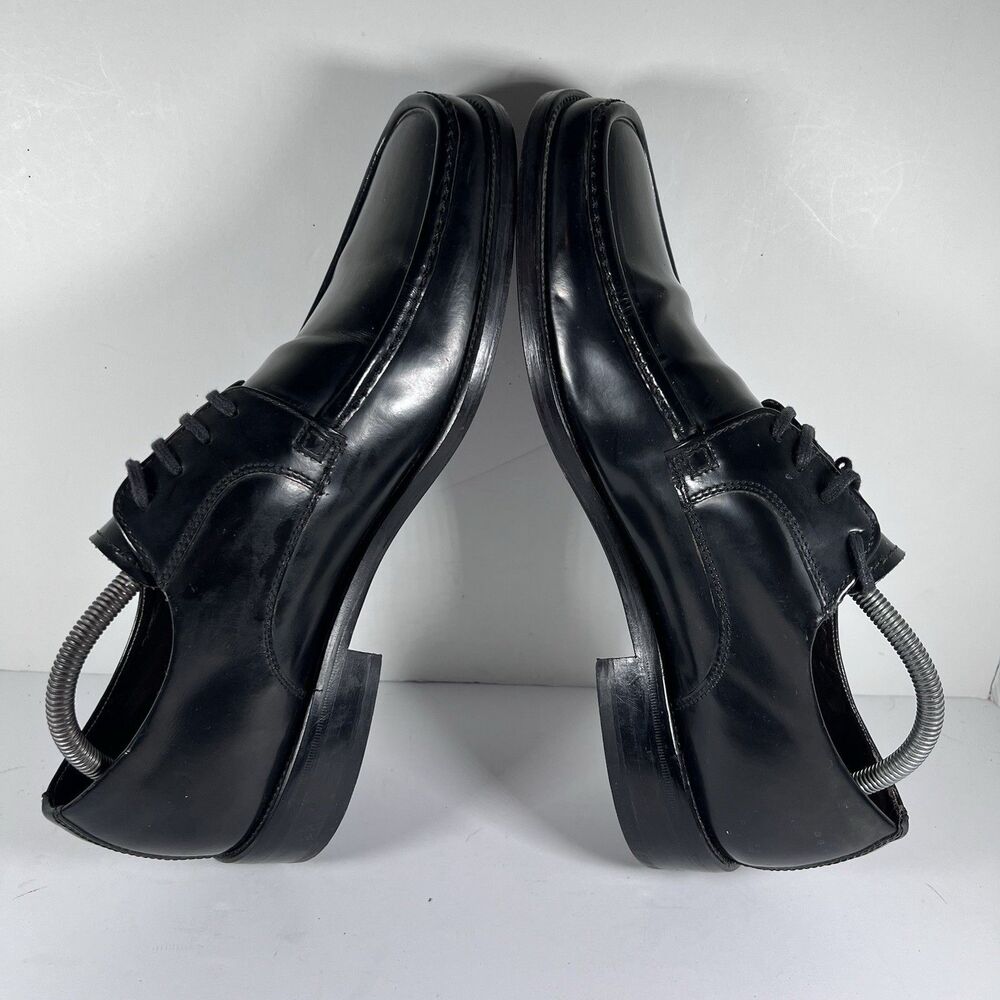 Kenneth Cole Reaction Black Leather Square Toe Moc Toe Derby Shoes Men's Size 10 - Picture 5 of 8